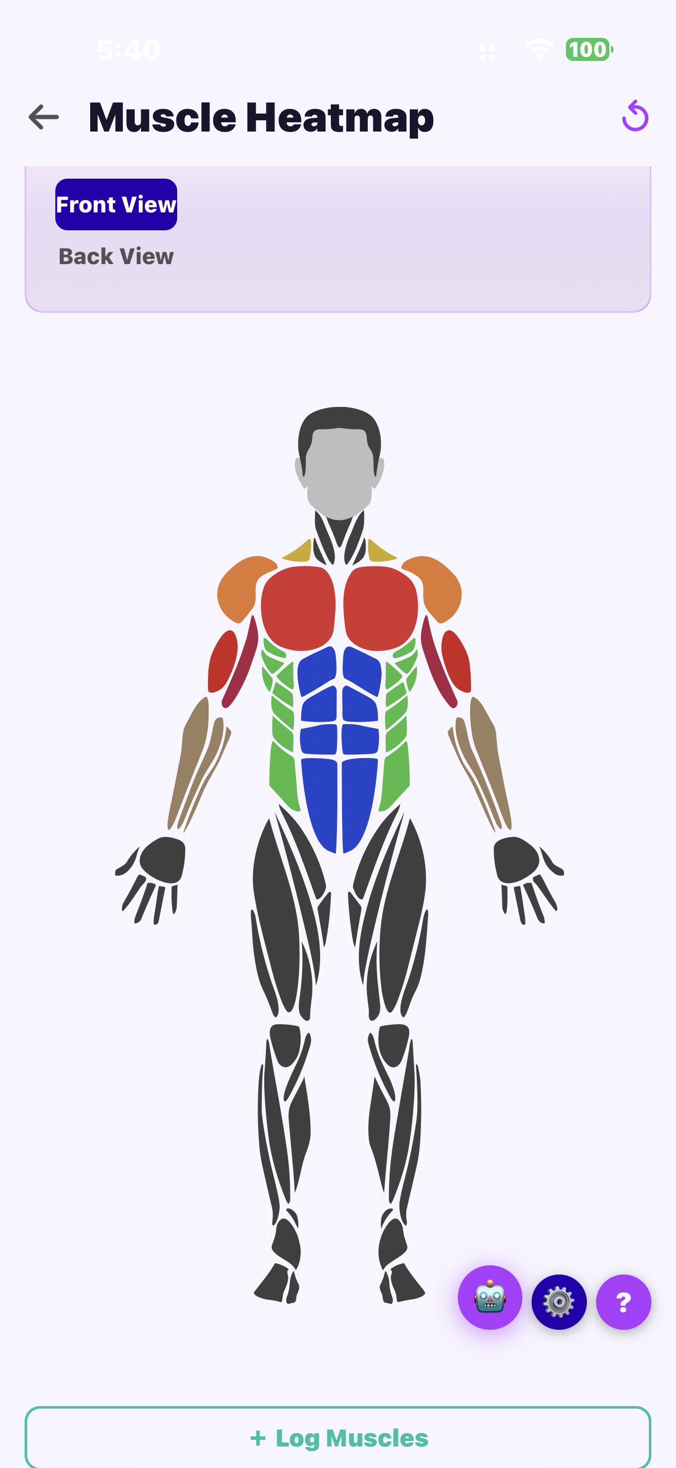 Muscle Volume Tracker
